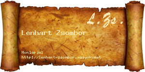 Lenhart Zsombor névjegykártya