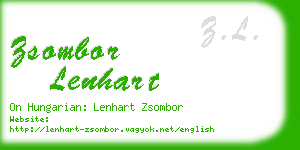 zsombor lenhart business card